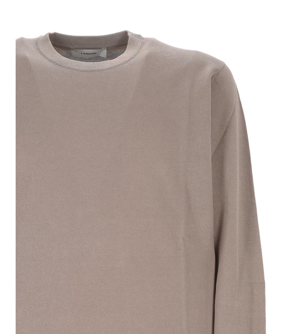LARDINI Бежевый хлопковый джемпер / свитер, фото 2