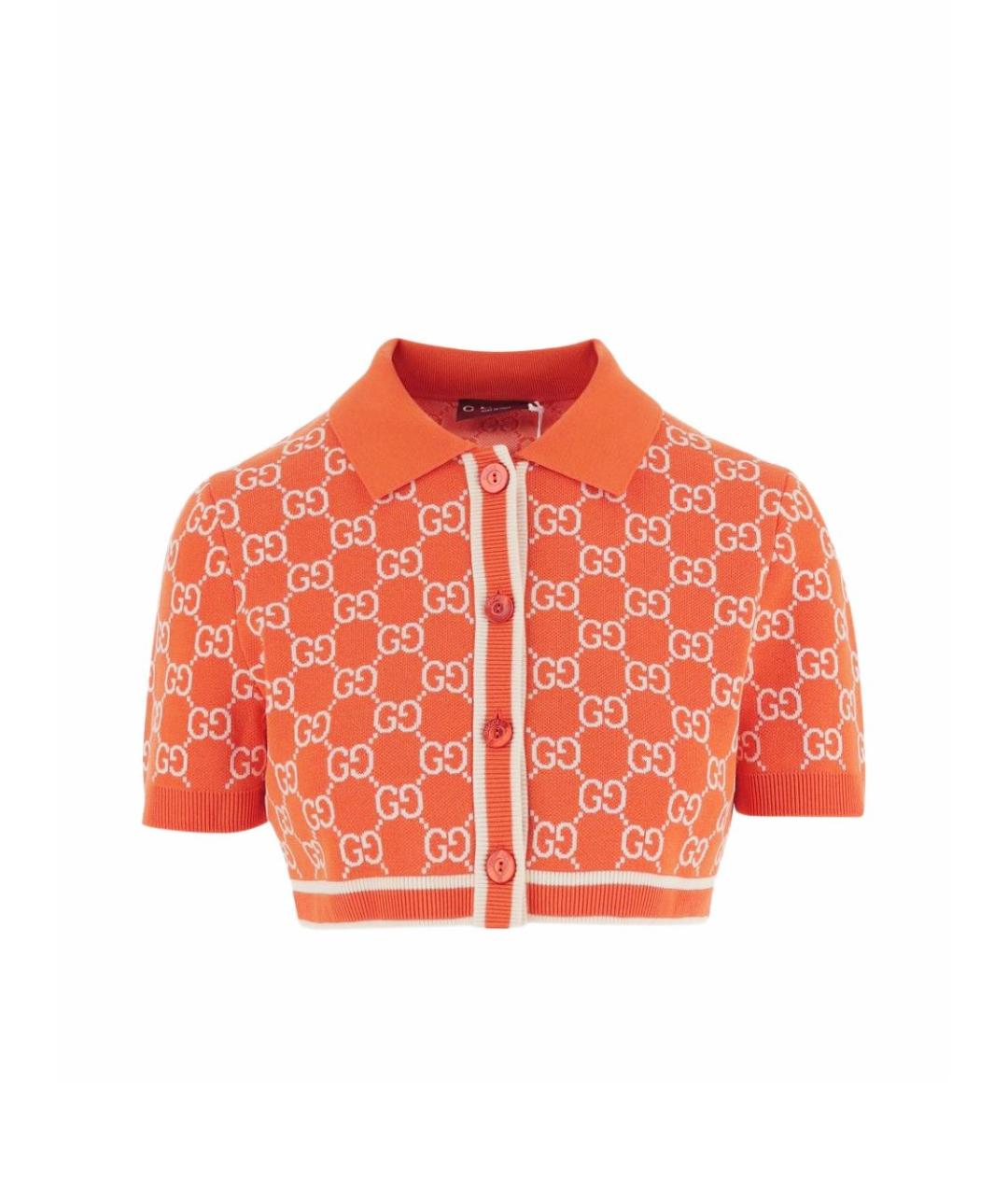 GUCCI Оранжевая хлопковая футболка, фото 1