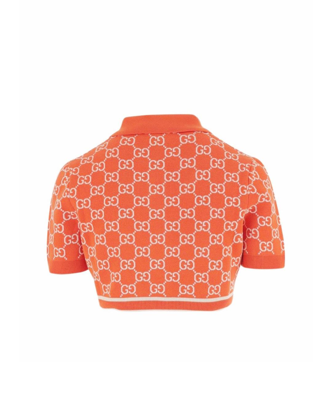 GUCCI Оранжевая хлопковая футболка, фото 3