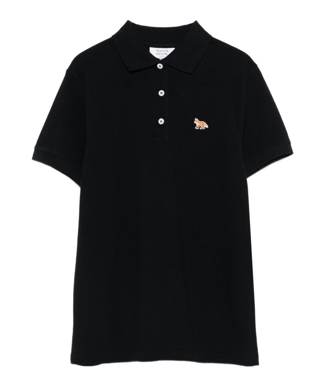 MAISON KITSUNE Черная хлопковая футболка, фото 1