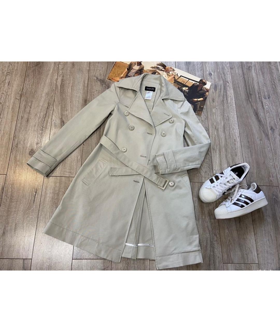 PATRIZIA PEPE Серый хлопковый тренч/плащ, фото 3