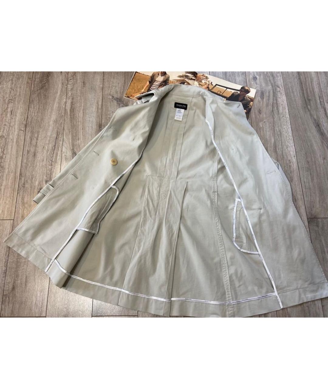 PATRIZIA PEPE Серый хлопковый тренч/плащ, фото 7