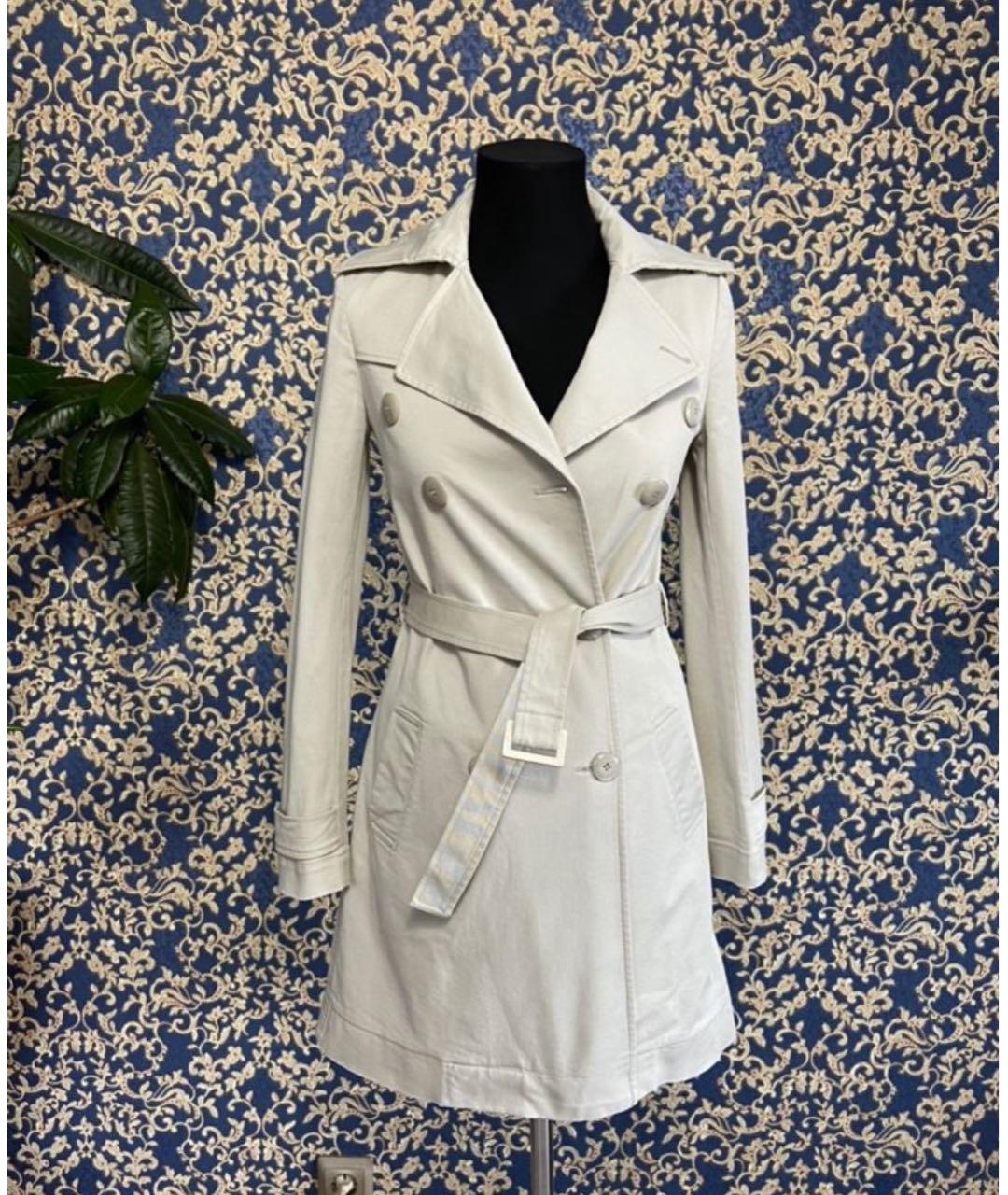 PATRIZIA PEPE Серый хлопковый тренч/плащ, фото 9