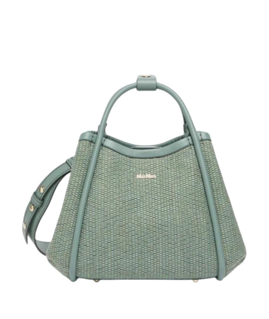 MAX MARA Зеленая хлопковая сумка через плечо, фото 1
