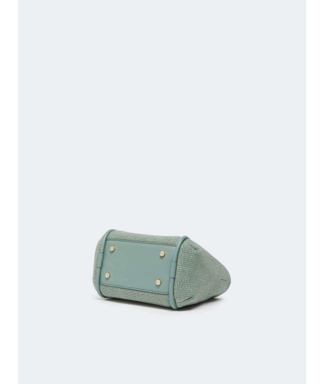 MAX MARA Зеленая хлопковая сумка через плечо, фото 2