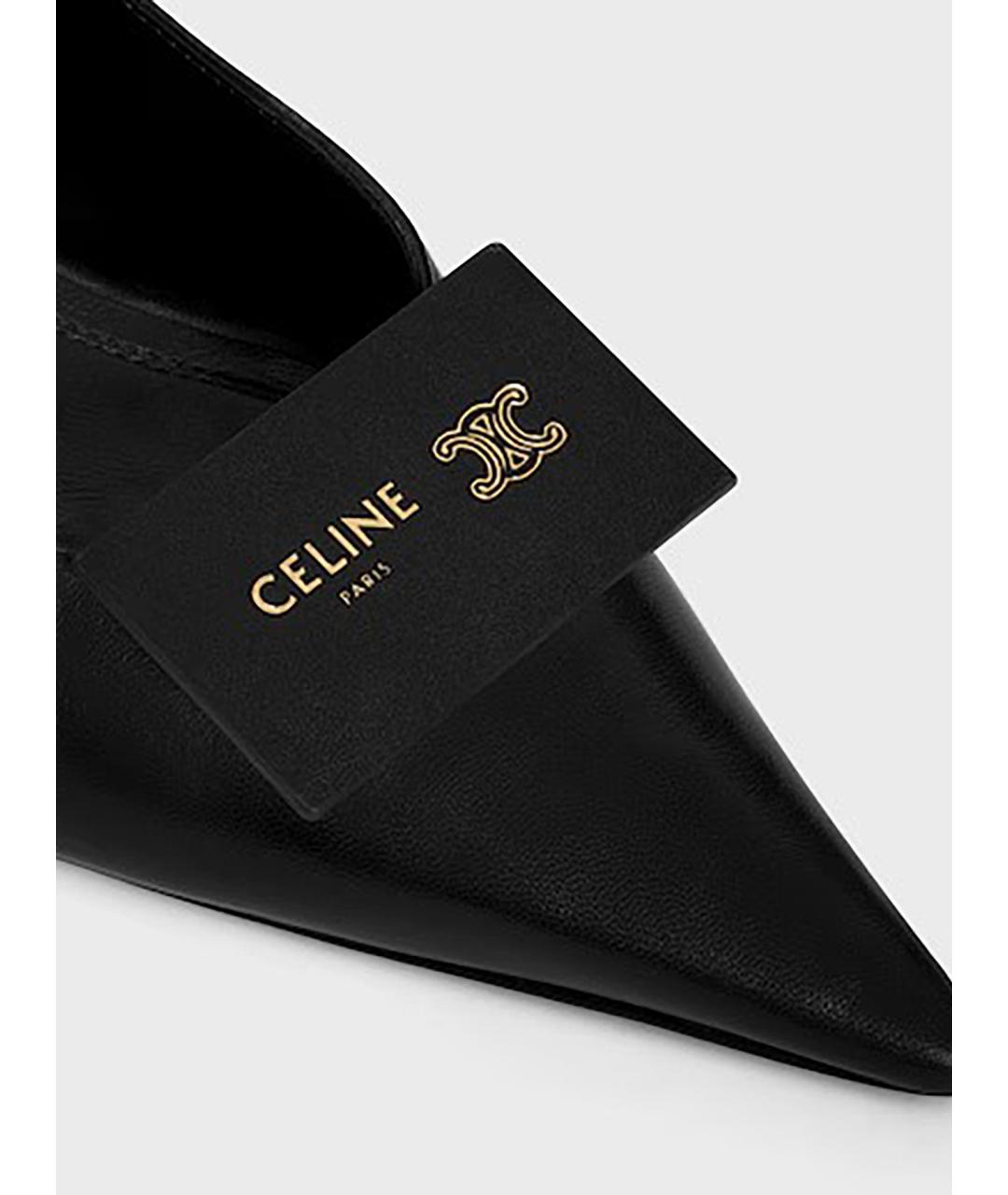 CELINE Черные кожаные туфли, фото 3