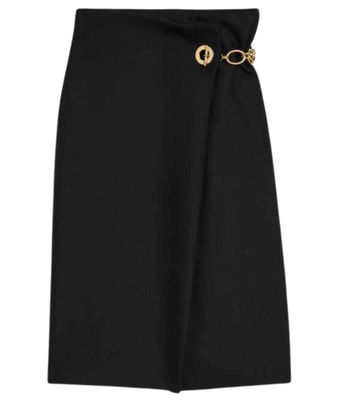 CELINE Черная шерстяная юбка миди, фото 1