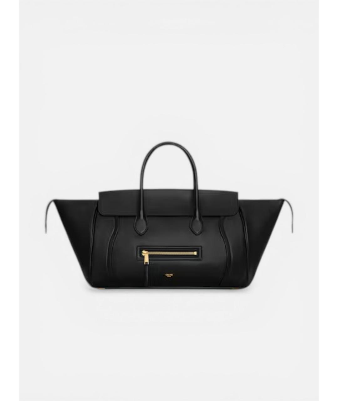 CELINE Черная кожаная сумка через плечо, фото 5