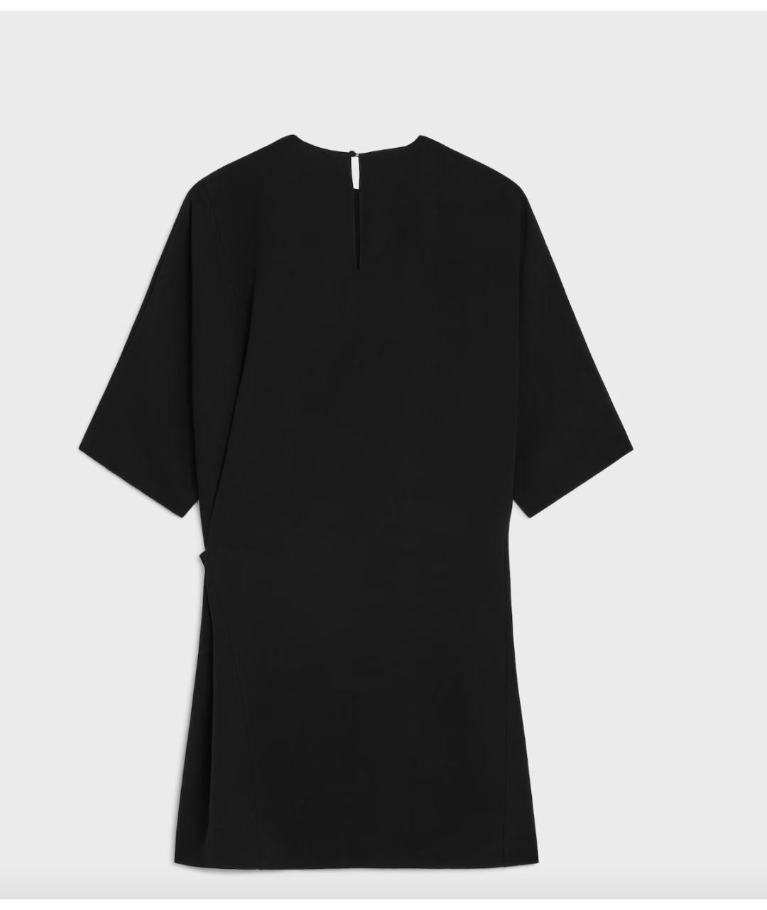 CELINE Черное вискозное коктейльное платье, фото 2