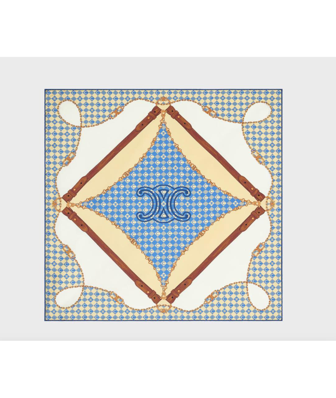 CELINE Мульти шелковый платок, фото 4