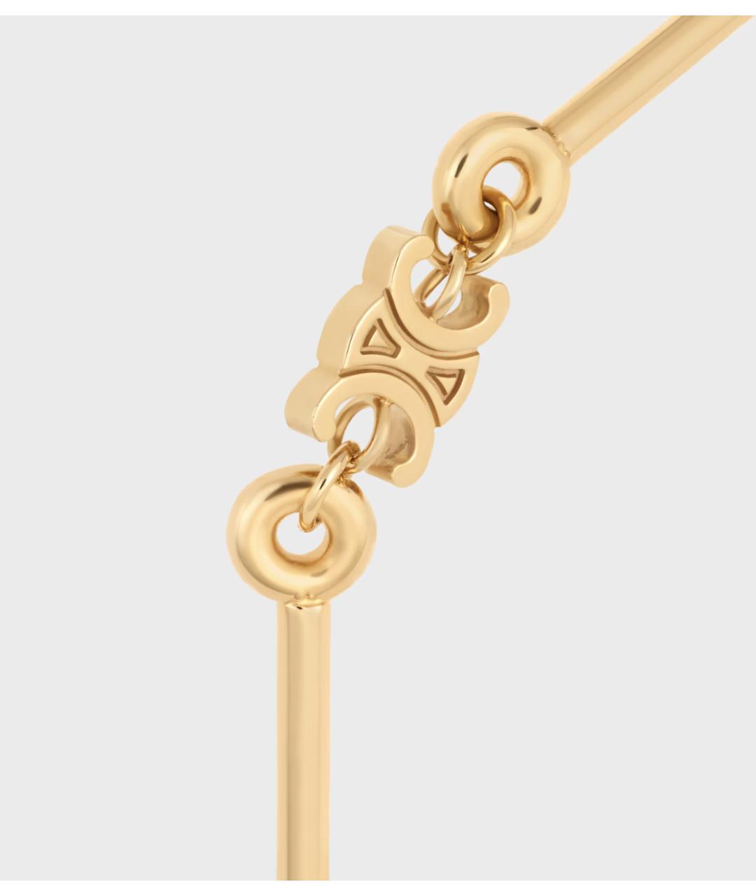 CELINE Золотое латунное колье, фото 4