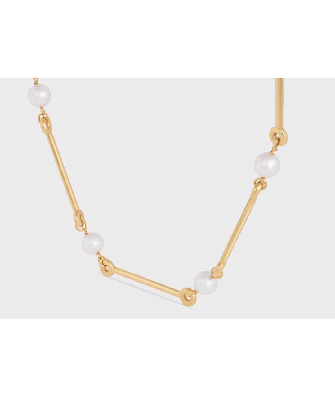 CELINE Золотое латунное колье, фото 2