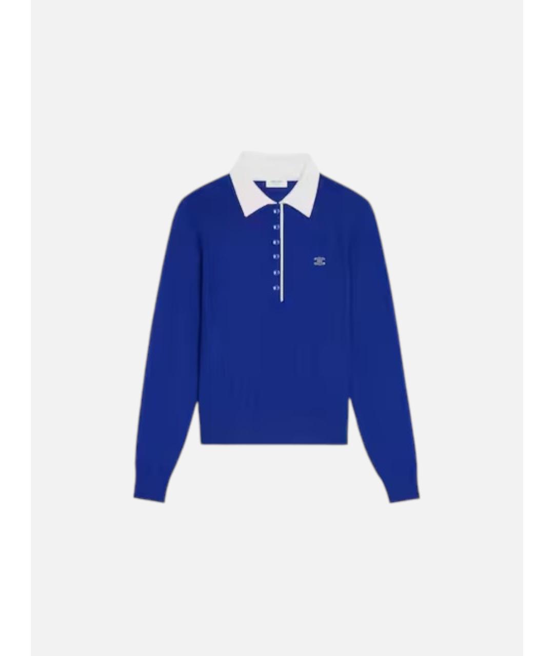 CELINE Синий кашемировый джемпер / свитер, фото 3