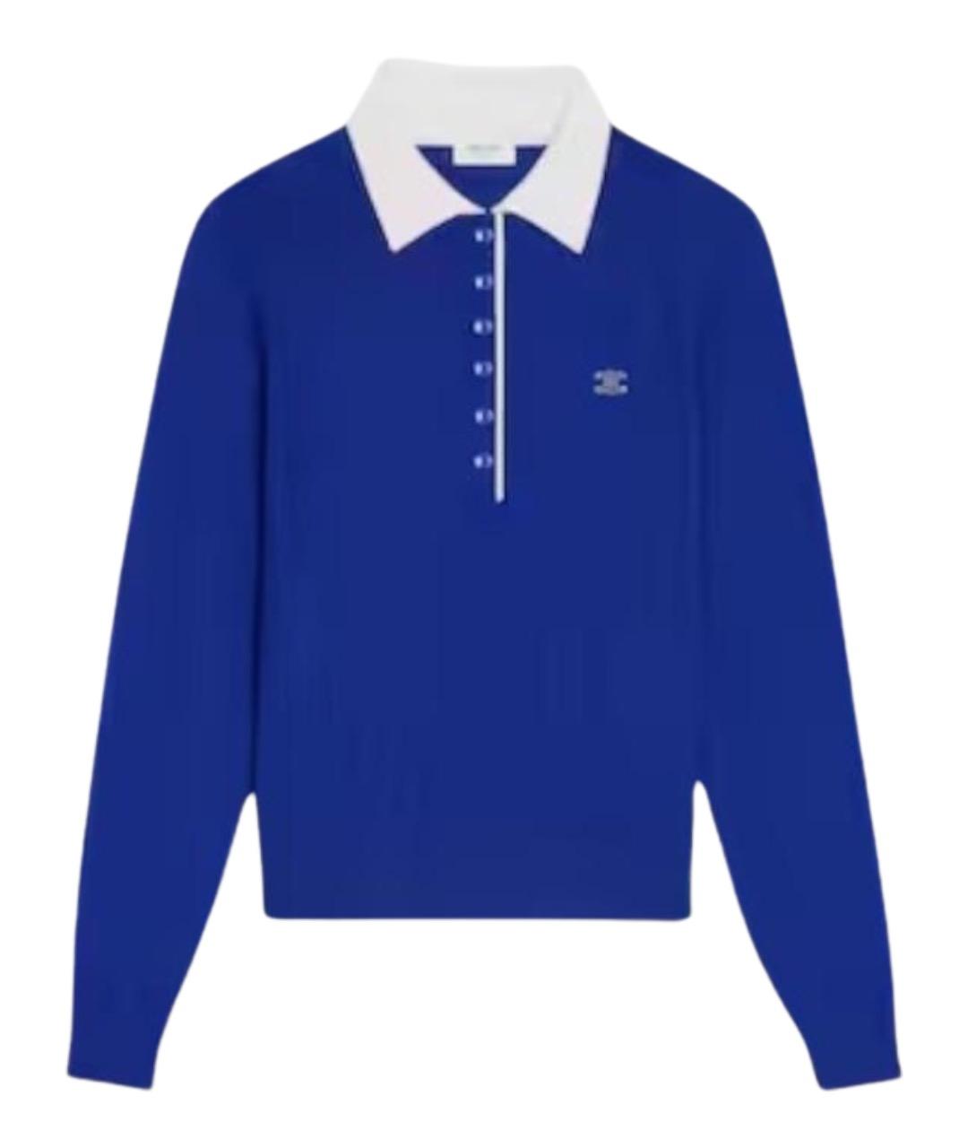 CELINE Синий кашемировый джемпер / свитер, фото 1