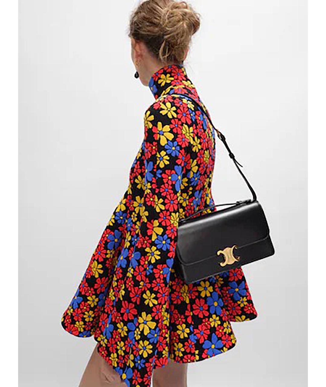 CELINE Черная кожаная сумка через плечо, фото 3