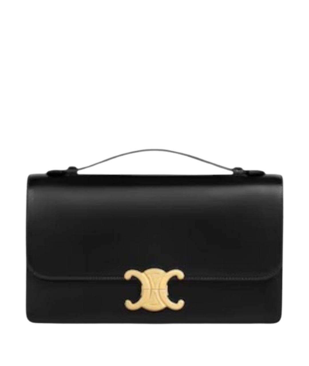 CELINE Черная кожаная сумка через плечо, фото 1