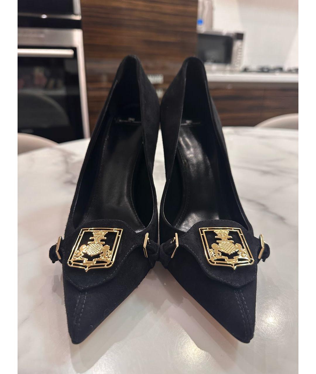 ELISABETTA FRANCHI Черные замшевые туфли, фото 2