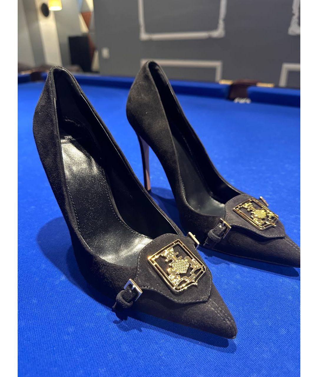 ELISABETTA FRANCHI Черные замшевые туфли, фото 6