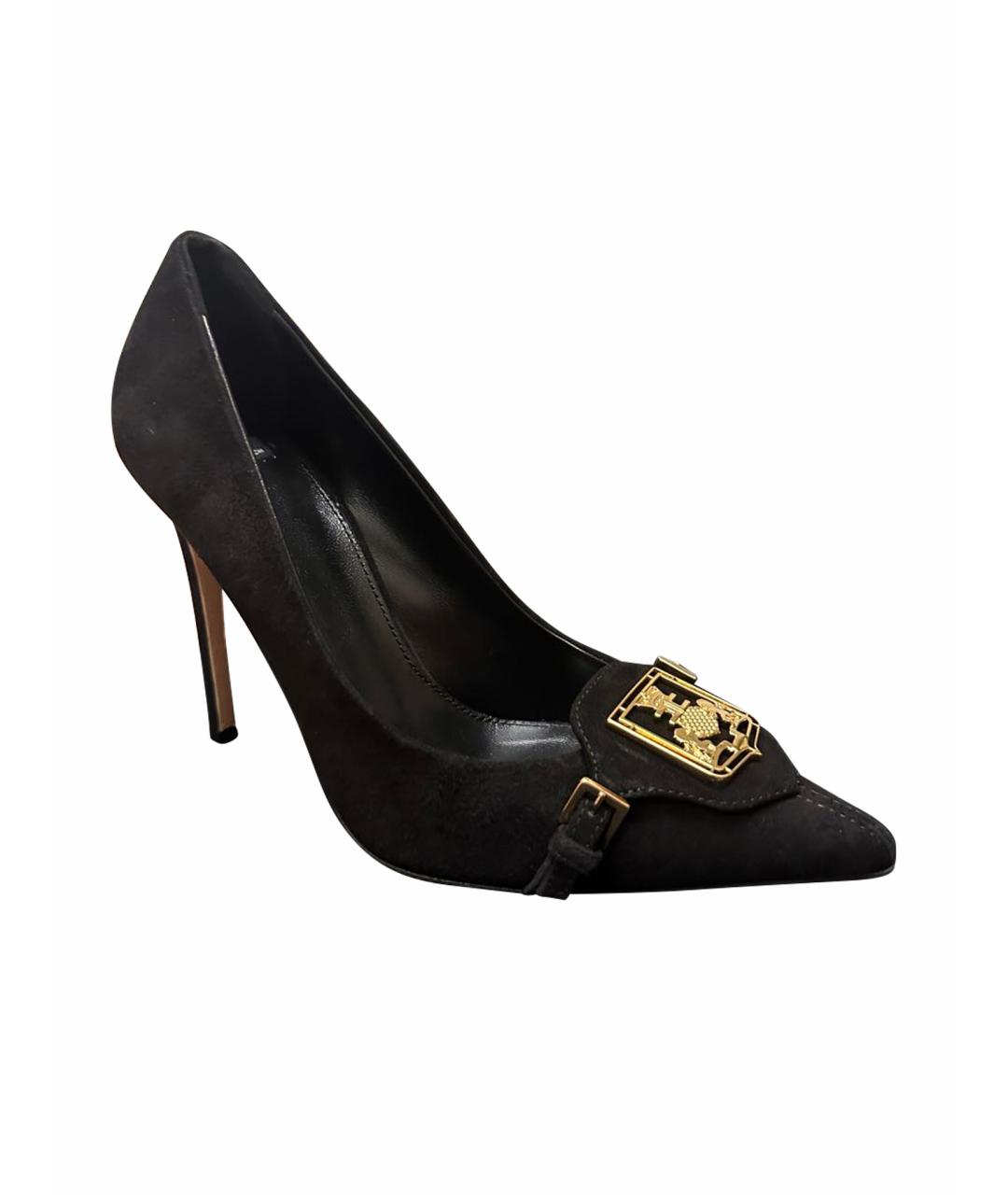 ELISABETTA FRANCHI Черные замшевые туфли, фото 1