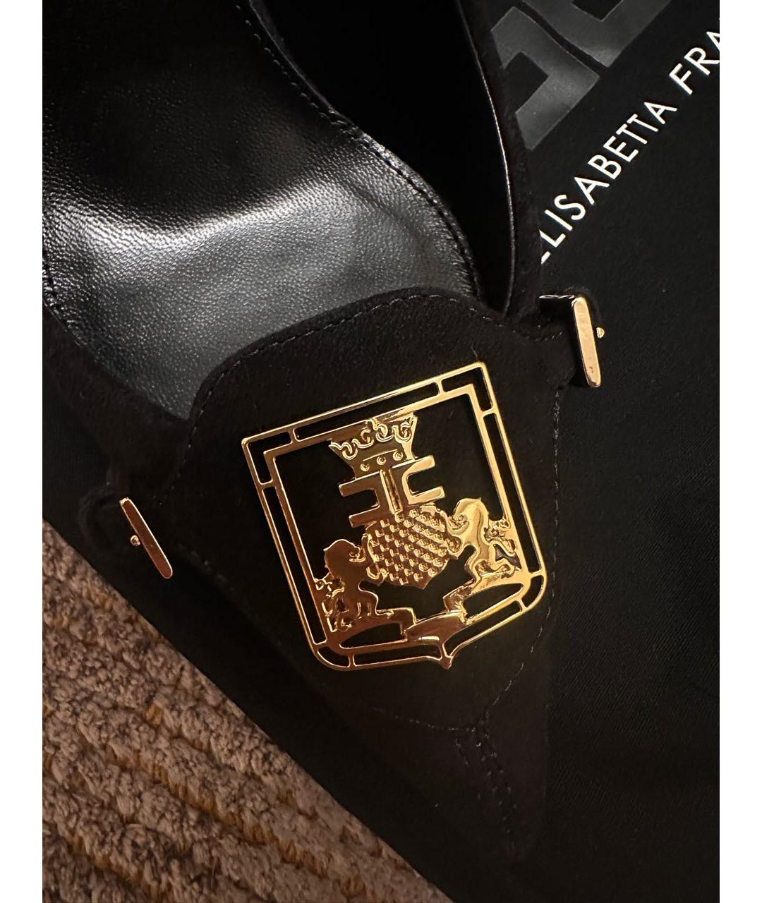 ELISABETTA FRANCHI Черные замшевые туфли, фото 7