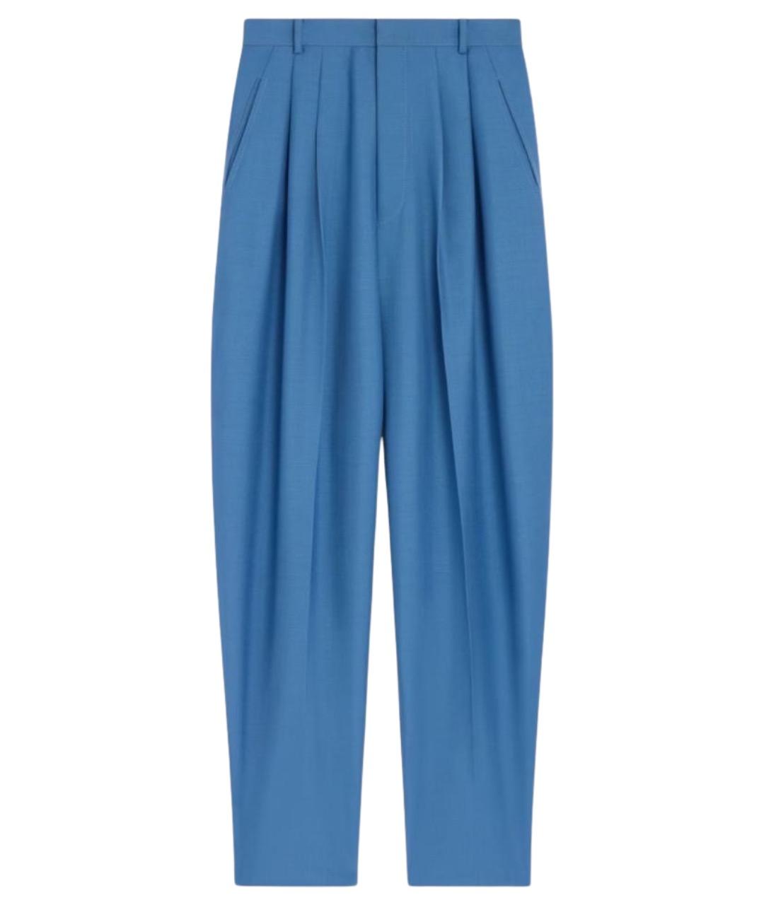 CELINE Синие прямые брюки, фото 1