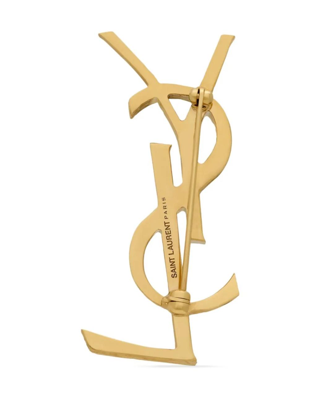 SAINT LAURENT Золотая металлическая булавка / брошь, фото 2