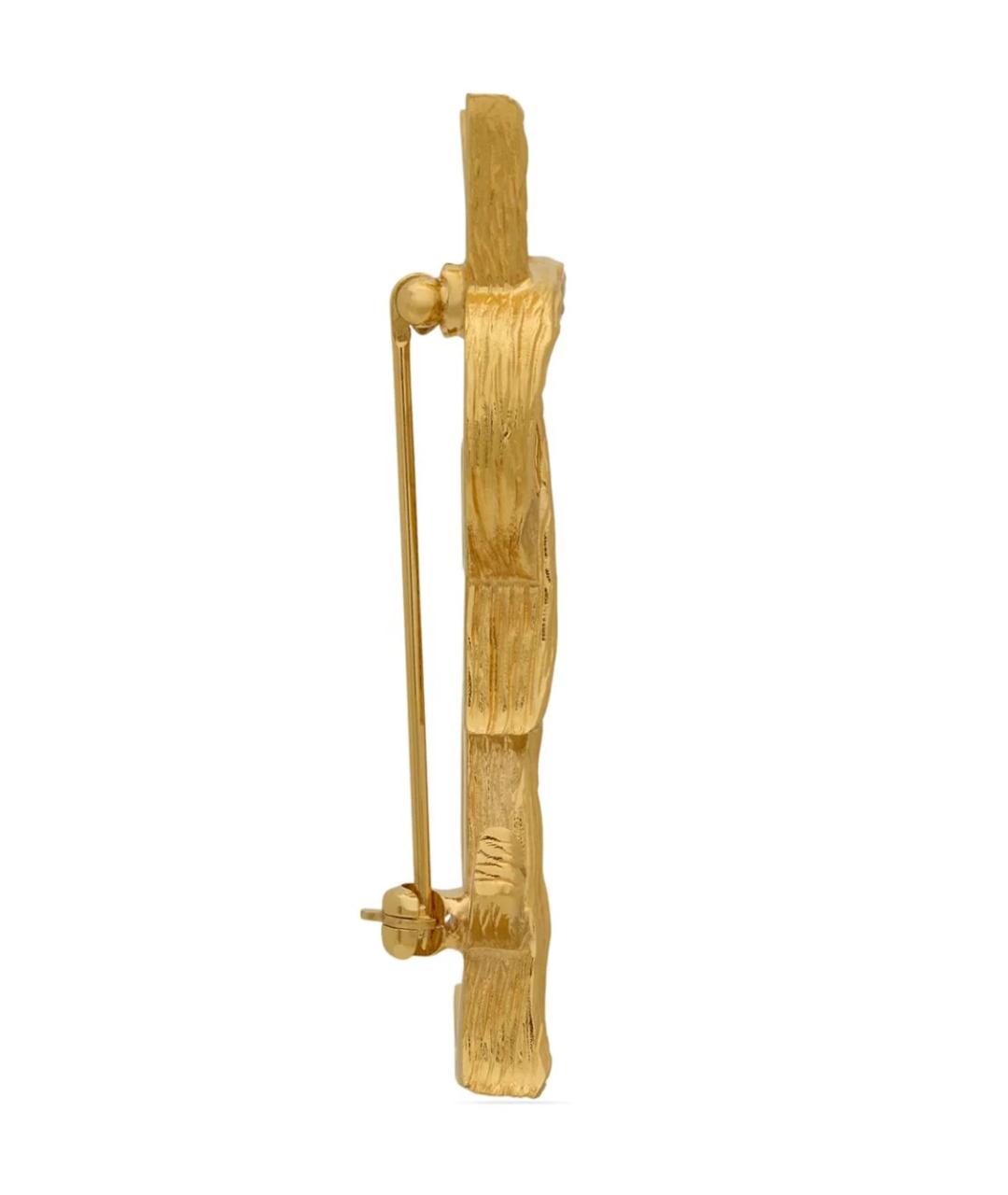 SAINT LAURENT Золотая металлическая булавка / брошь, фото 4