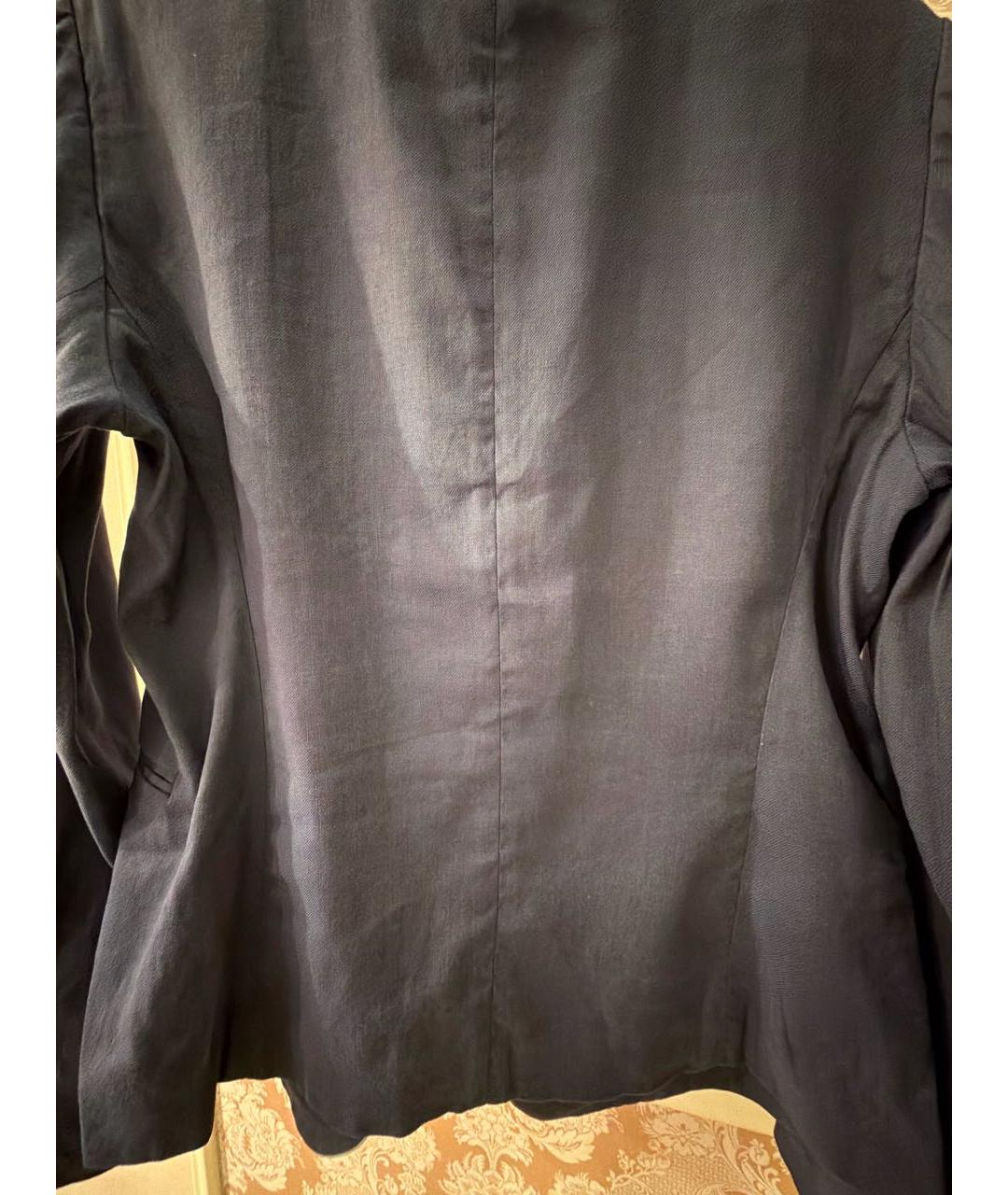 FABIANA FILIPPI Синий льняной жакет/пиджак, фото 4