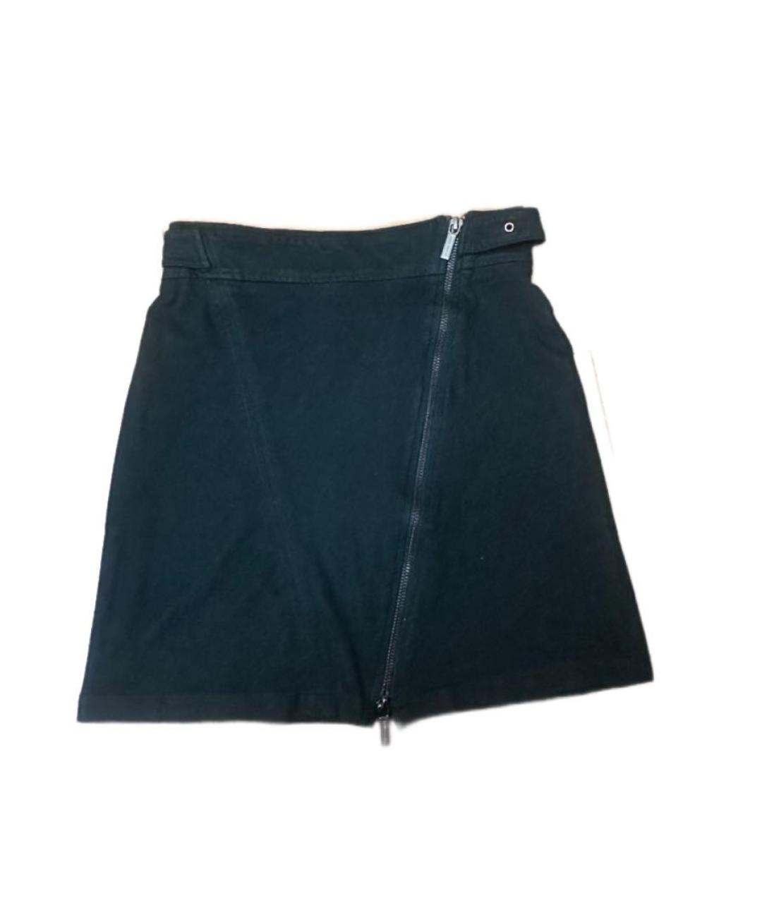 ARMANI EXCHANGE Зеленая замшевая юбка мини, фото 3