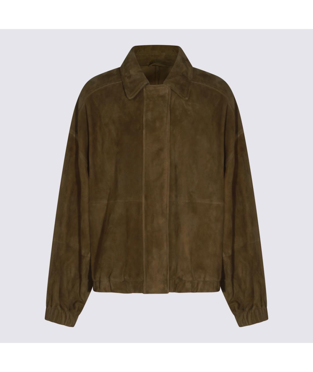 BRUNELLO CUCINELLI Коричневая кожаная куртка, фото 5