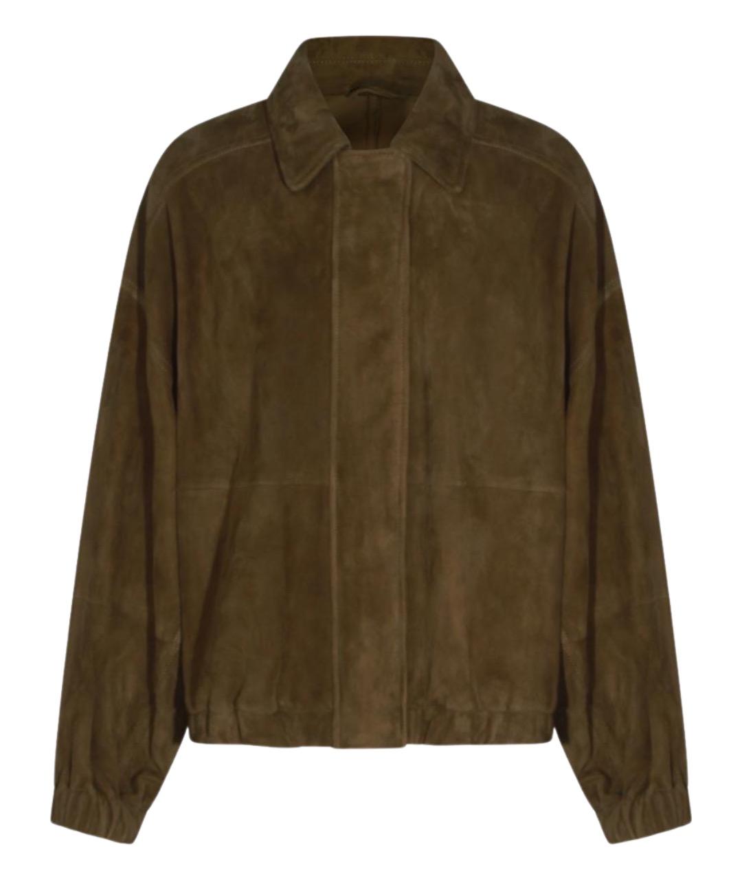 BRUNELLO CUCINELLI Коричневая кожаная куртка, фото 1