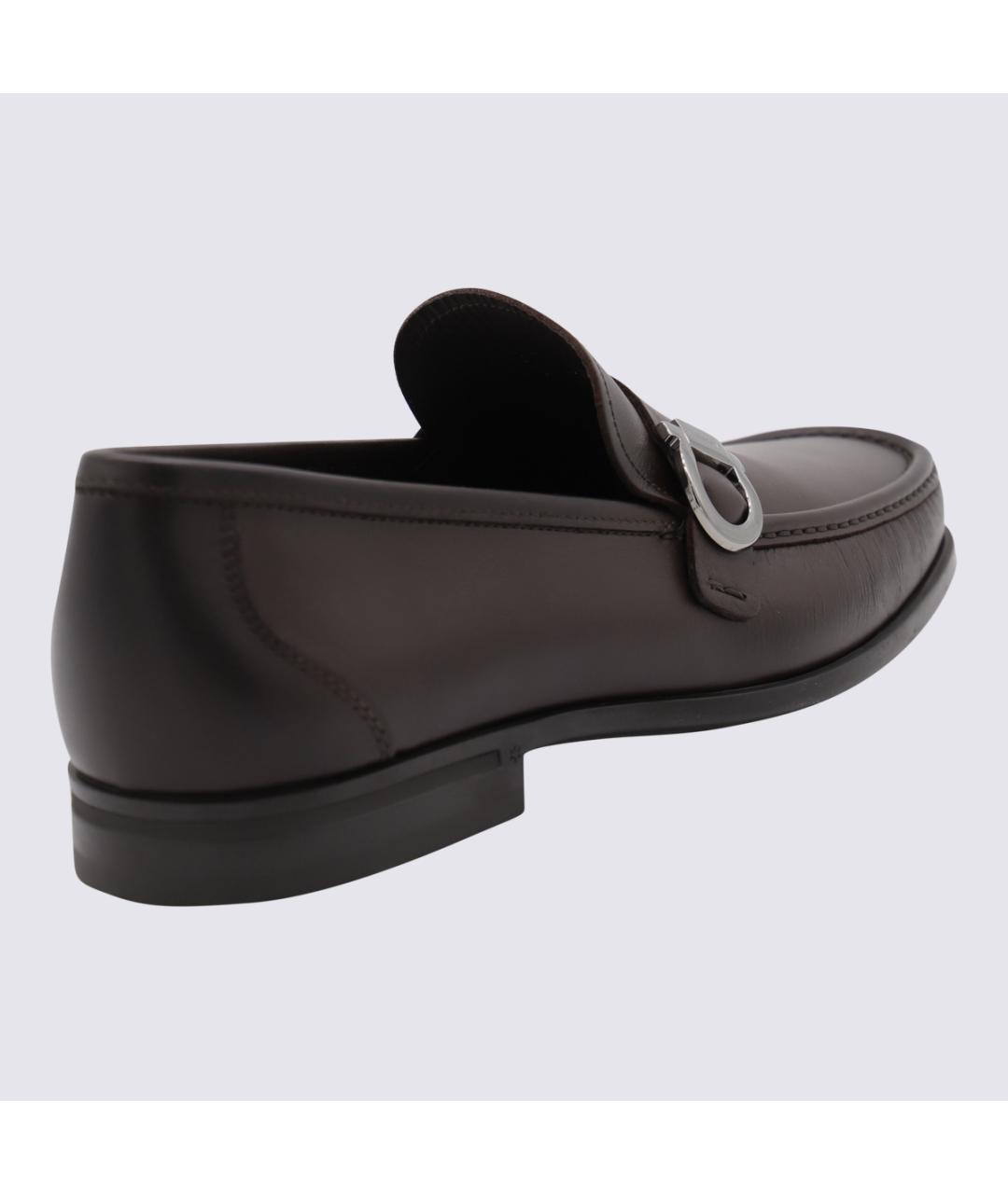 FERRAGAMO Коричневые кожаные лоферы, фото 2