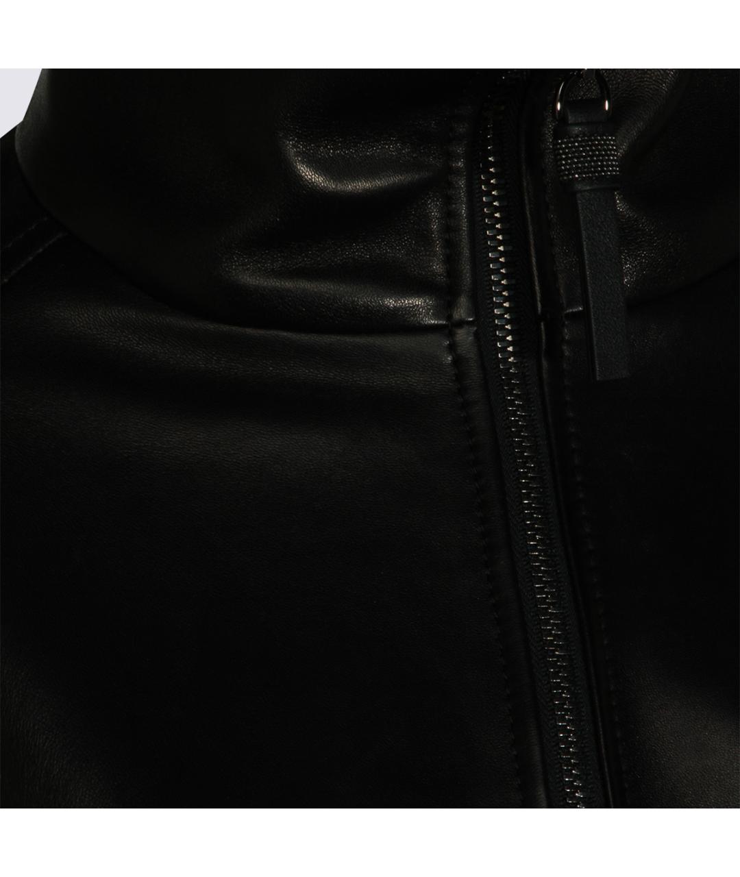 BRUNELLO CUCINELLI Черная кожаная куртка, фото 3