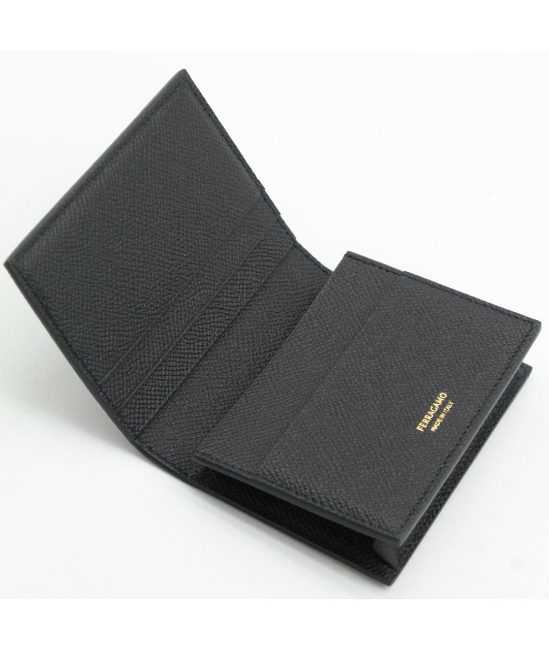 FERRAGAMO Черный кожаный кошелек, фото 3