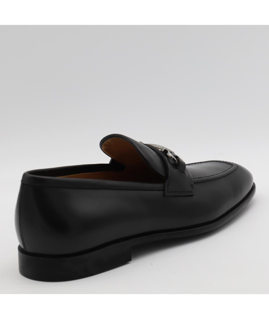 FERRAGAMO Черные кожаные лоферы, фото 2