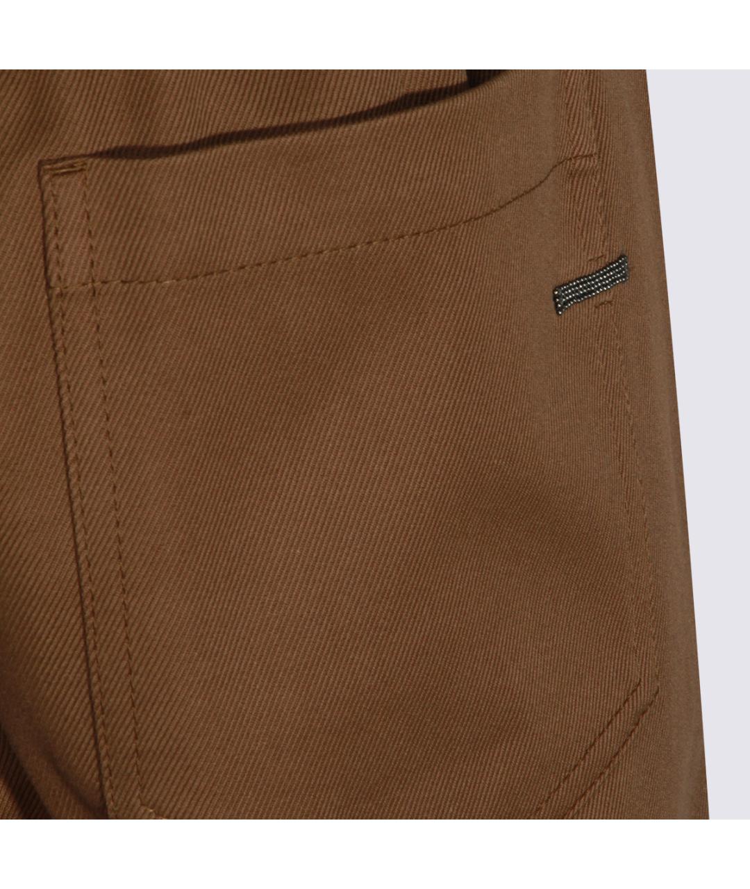 BRUNELLO CUCINELLI Хлопковые прямые брюки, фото 4