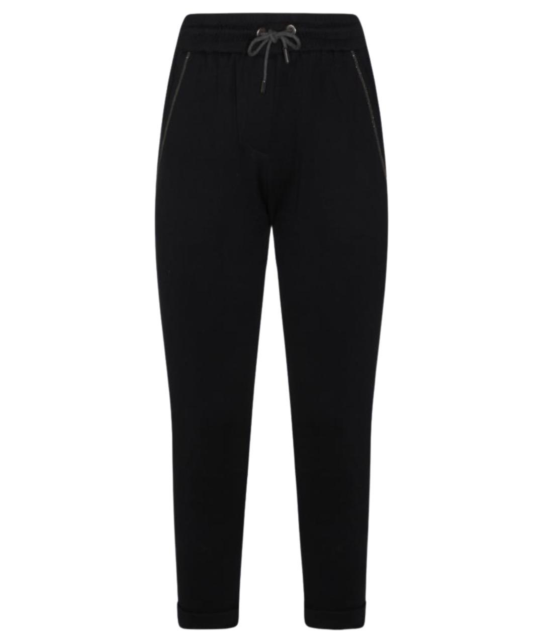 BRUNELLO CUCINELLI Черные прямые брюки, фото 1