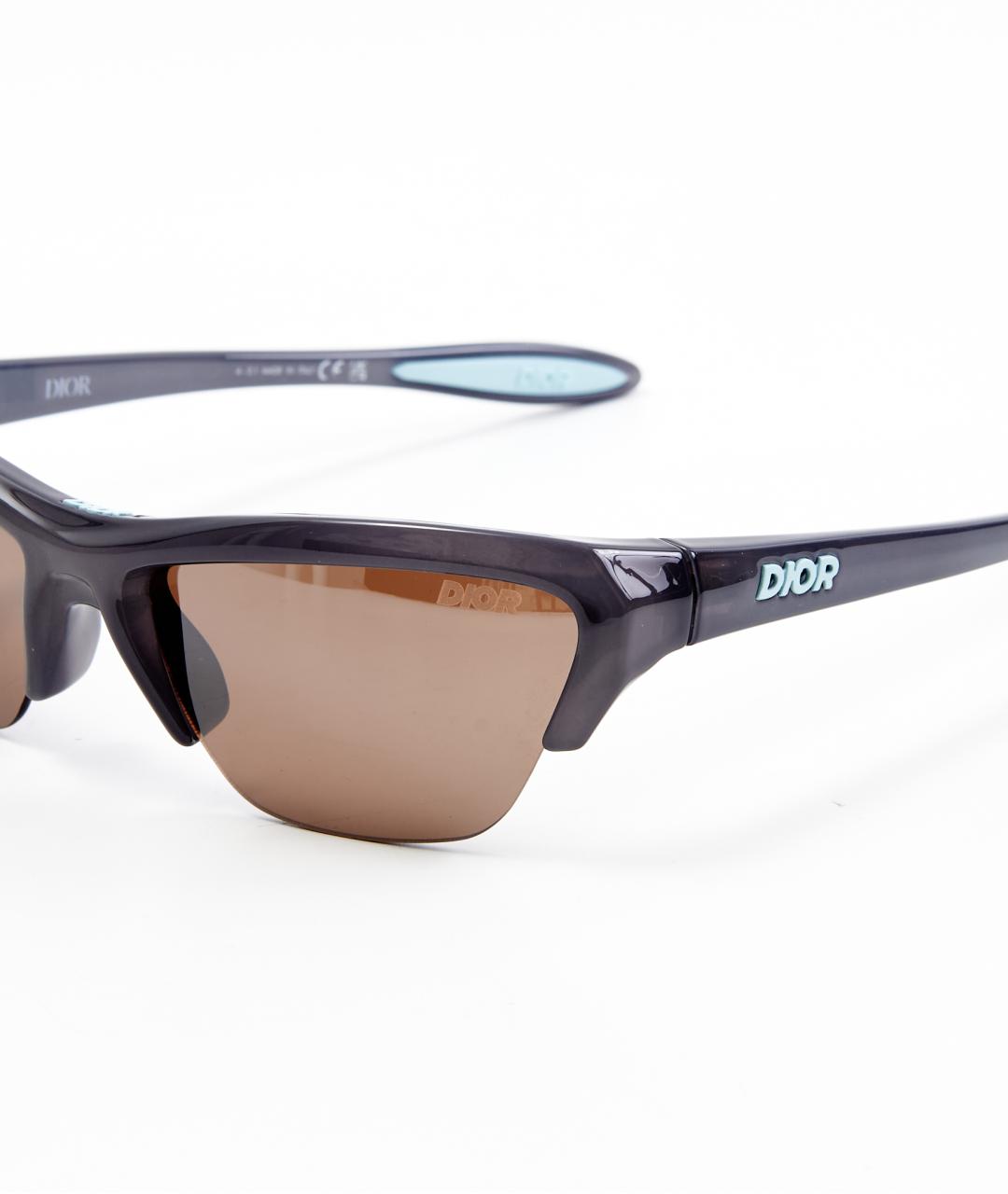 CHRISTIAN DIOR Черные пластиковые солнцезащитные очки, фото 4