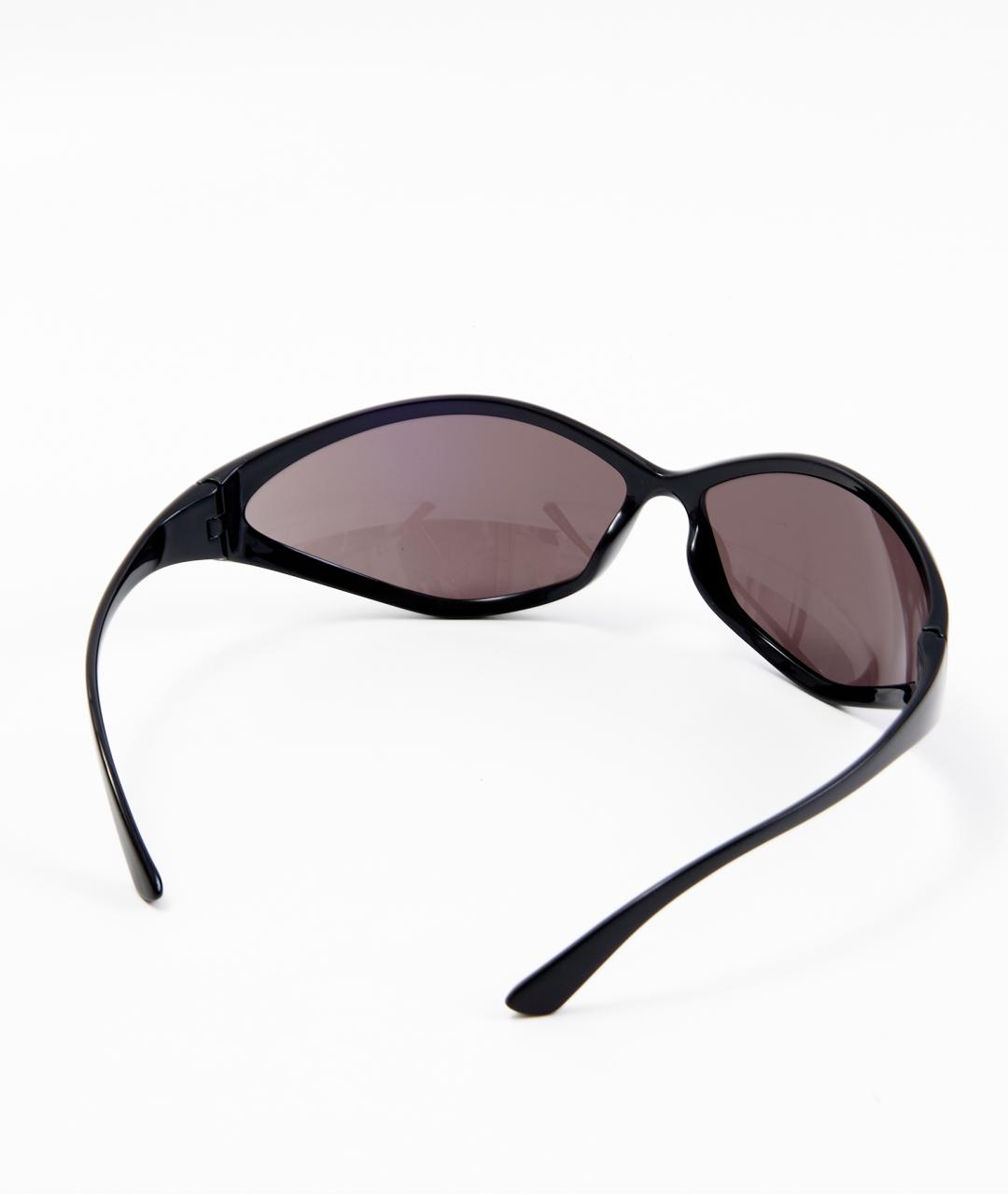 BALENCIAGA Черные пластиковые солнцезащитные очки, фото 3