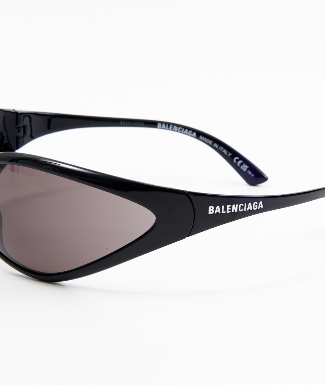 BALENCIAGA Черные пластиковые солнцезащитные очки, фото 4