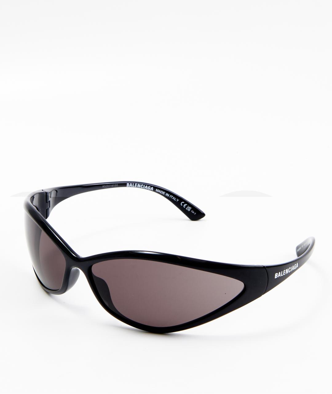 BALENCIAGA Черные пластиковые солнцезащитные очки, фото 2