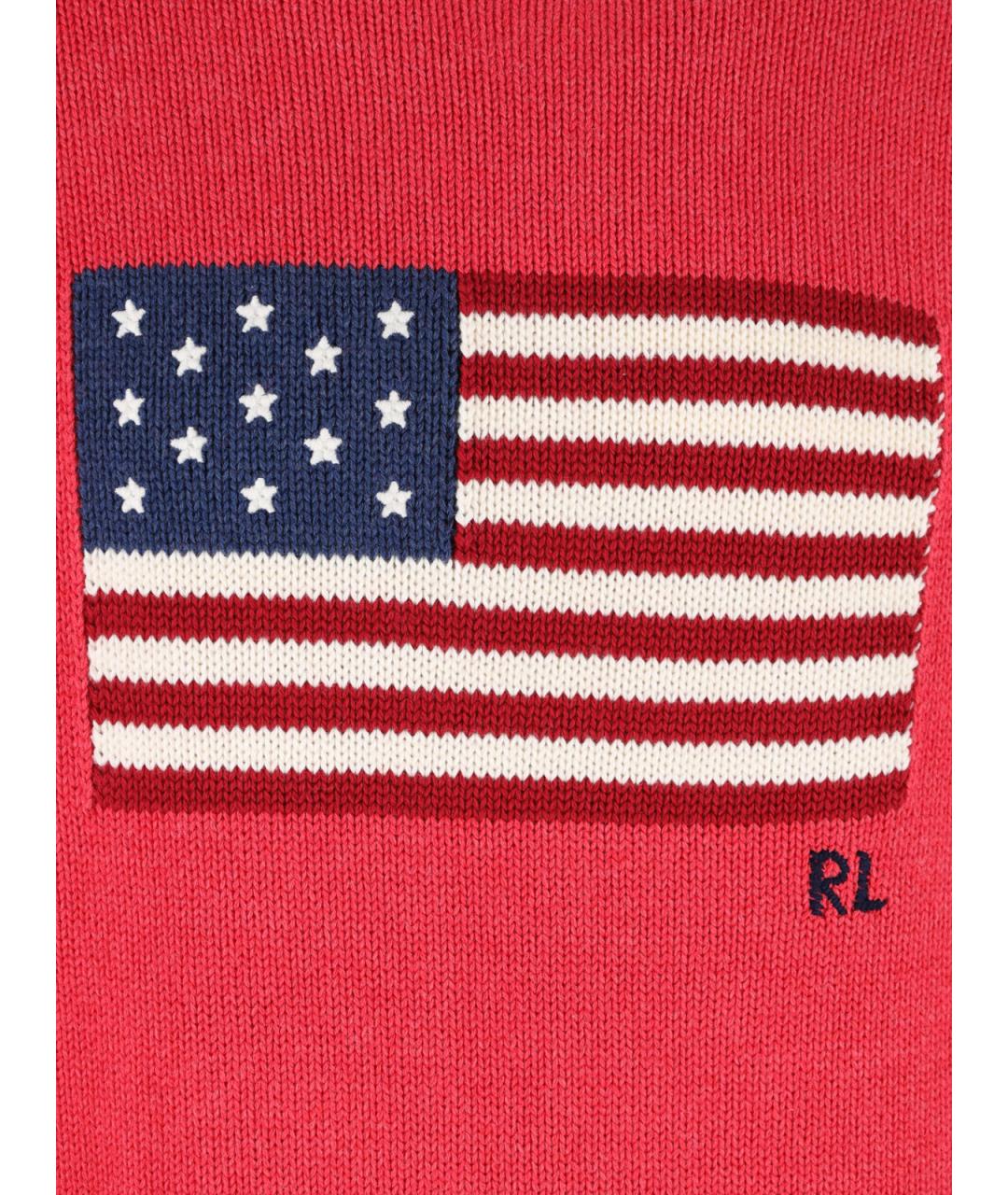POLO RALPH LAUREN Красный хлопковый джемпер / свитер, фото 3