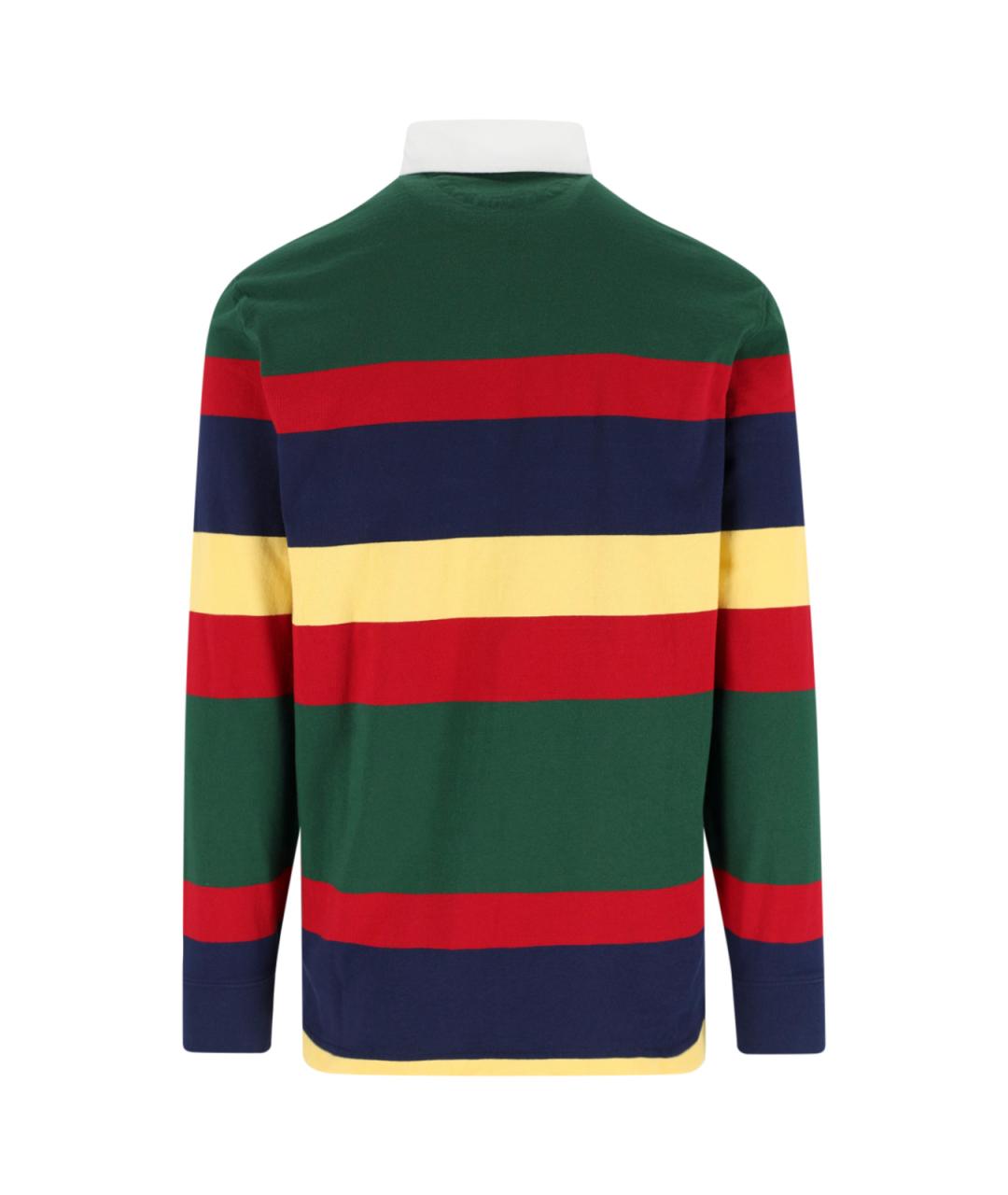 POLO RALPH LAUREN Мульти хлопковое поло с длинным рукавом, фото 2