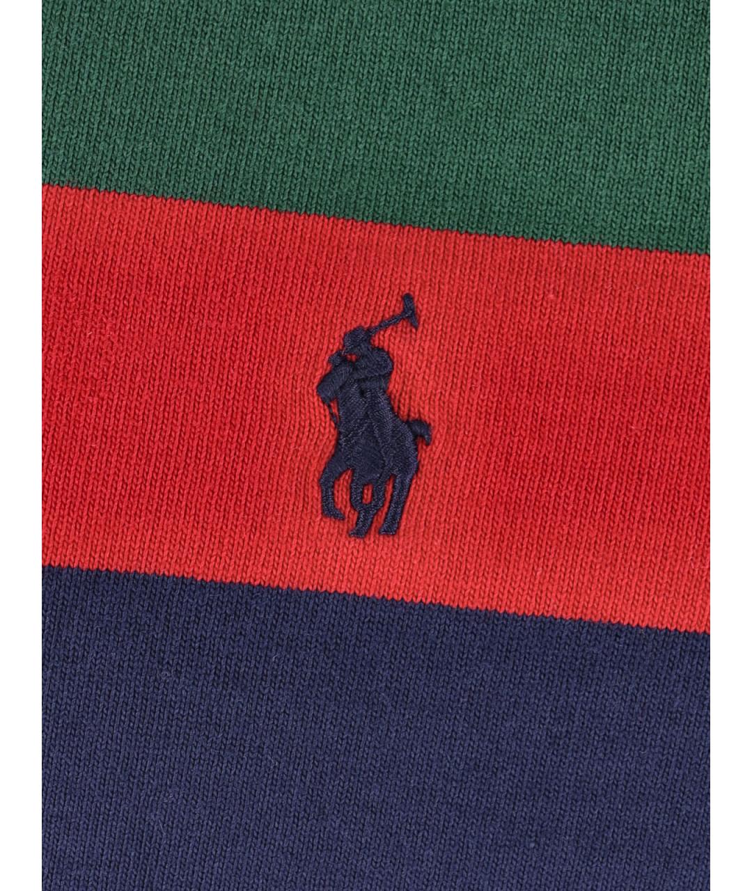 POLO RALPH LAUREN Мульти хлопковое поло с длинным рукавом, фото 3