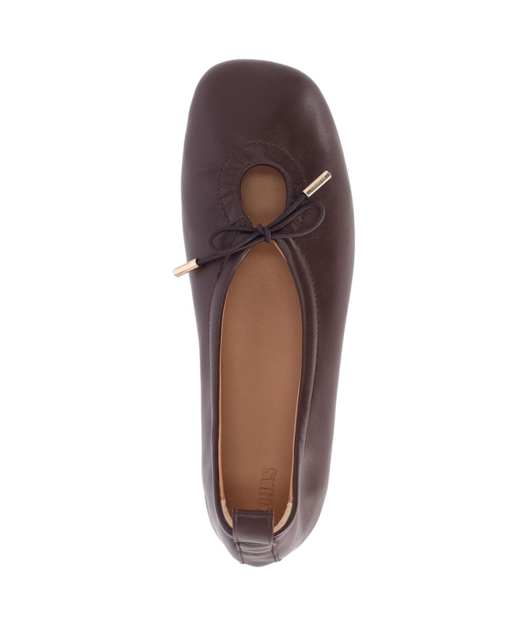 ALOHAS Коричневые кожаные балетки, фото 5