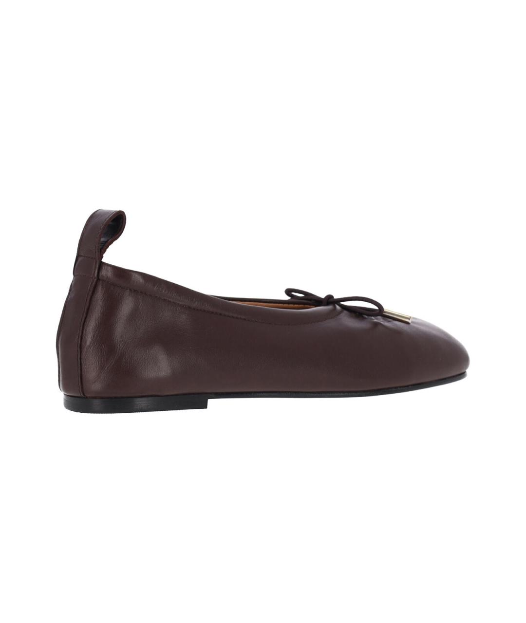 ALOHAS Коричневые кожаные балетки, фото 4