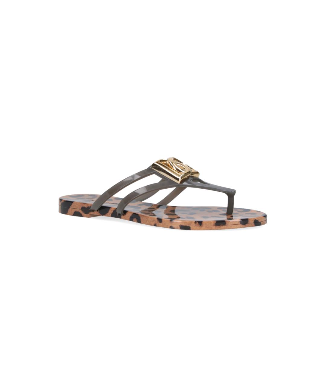 DOLCE&GABBANA Мульти резиновые шлепанцы, фото 2