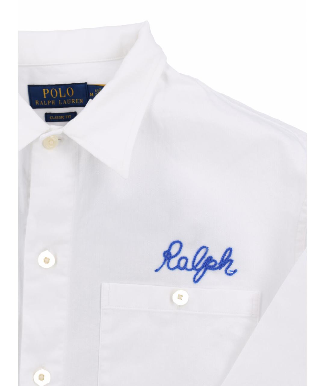 POLO RALPH LAUREN Белая хлопковая кэжуал рубашка, фото 3