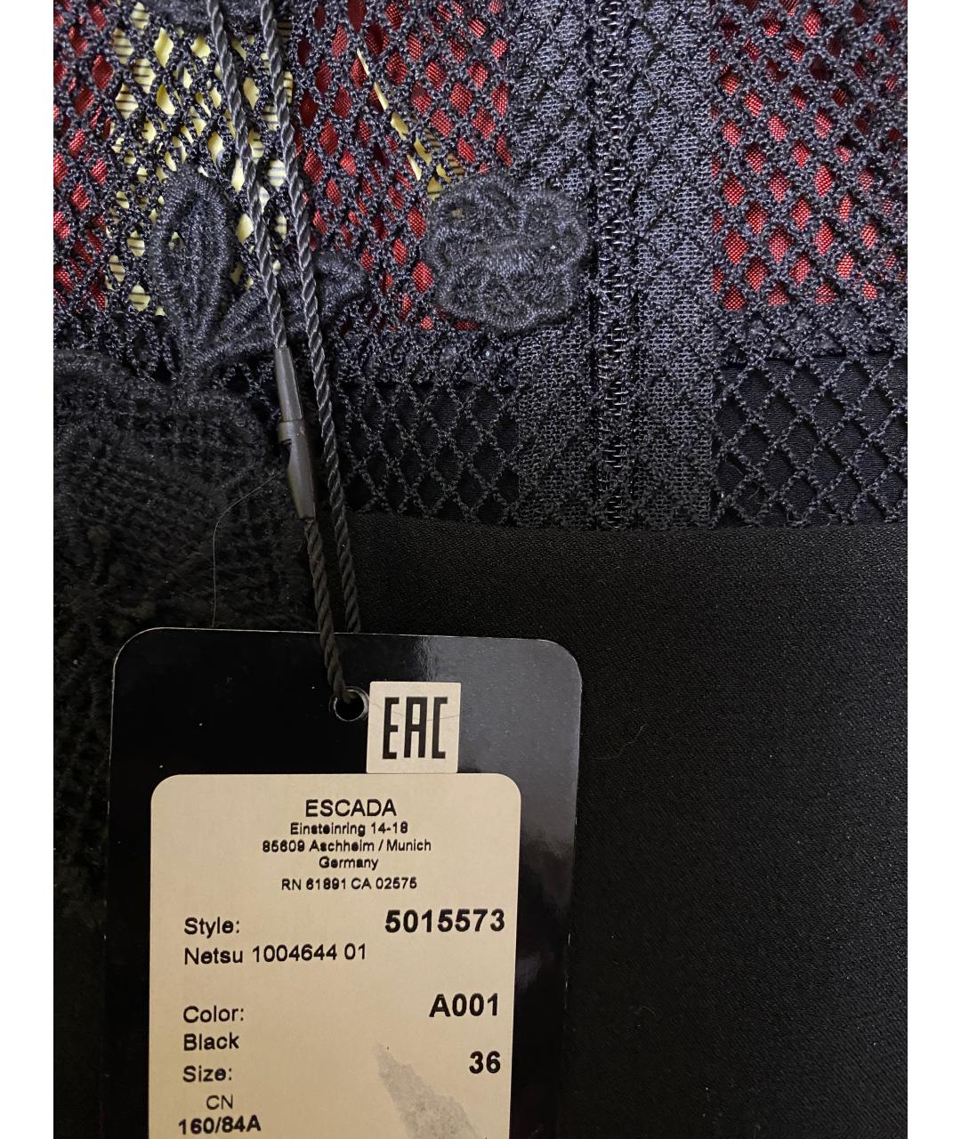 ESCADA Черная шелковая блузы, фото 6