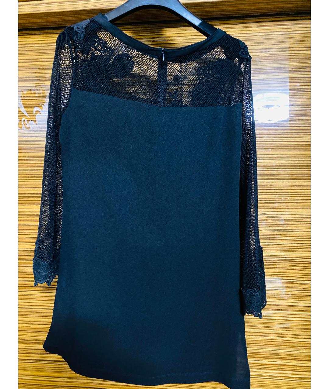 ESCADA Черная шелковая блузы, фото 2